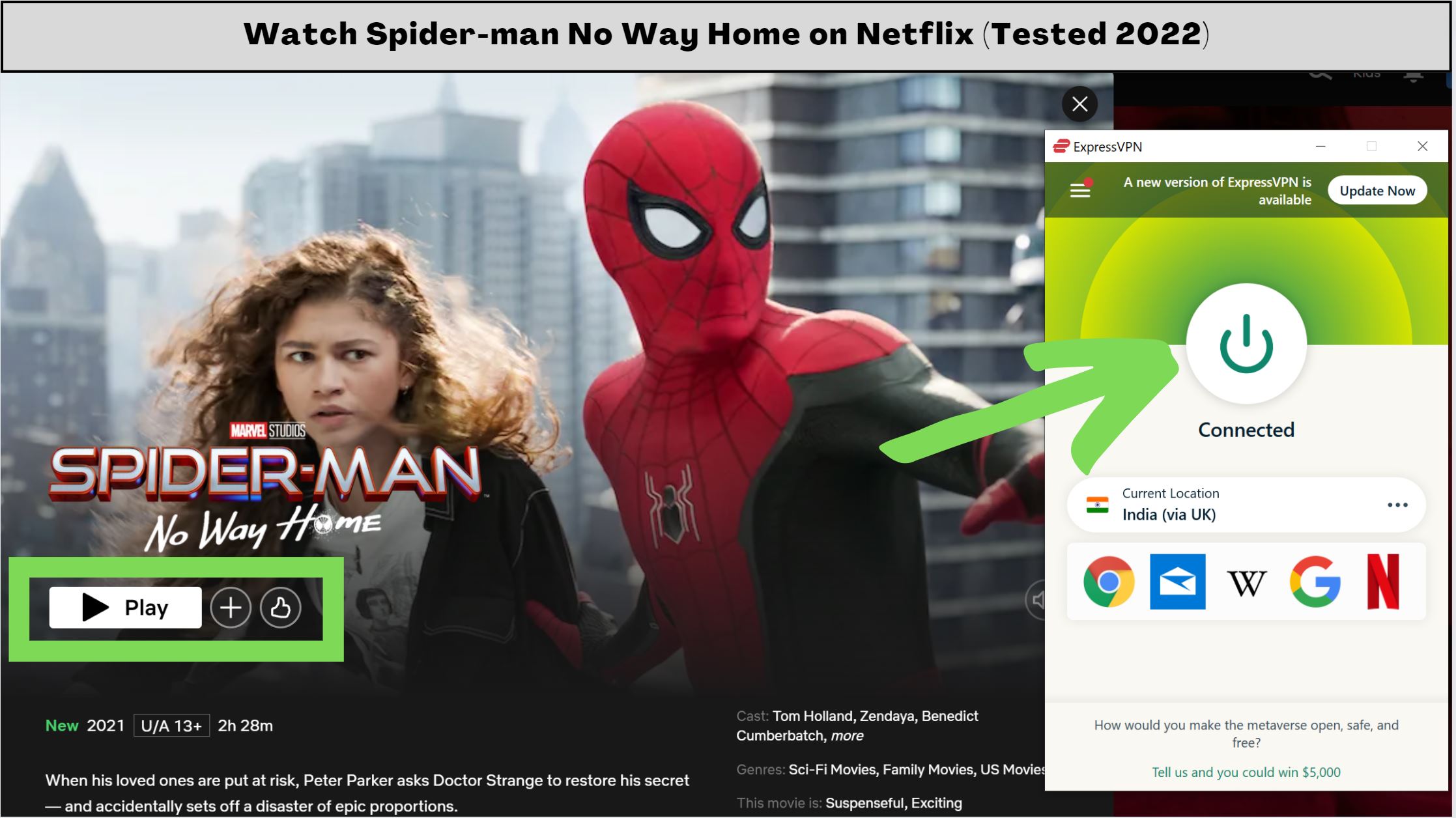 Spiderman No Way Home on Netflix