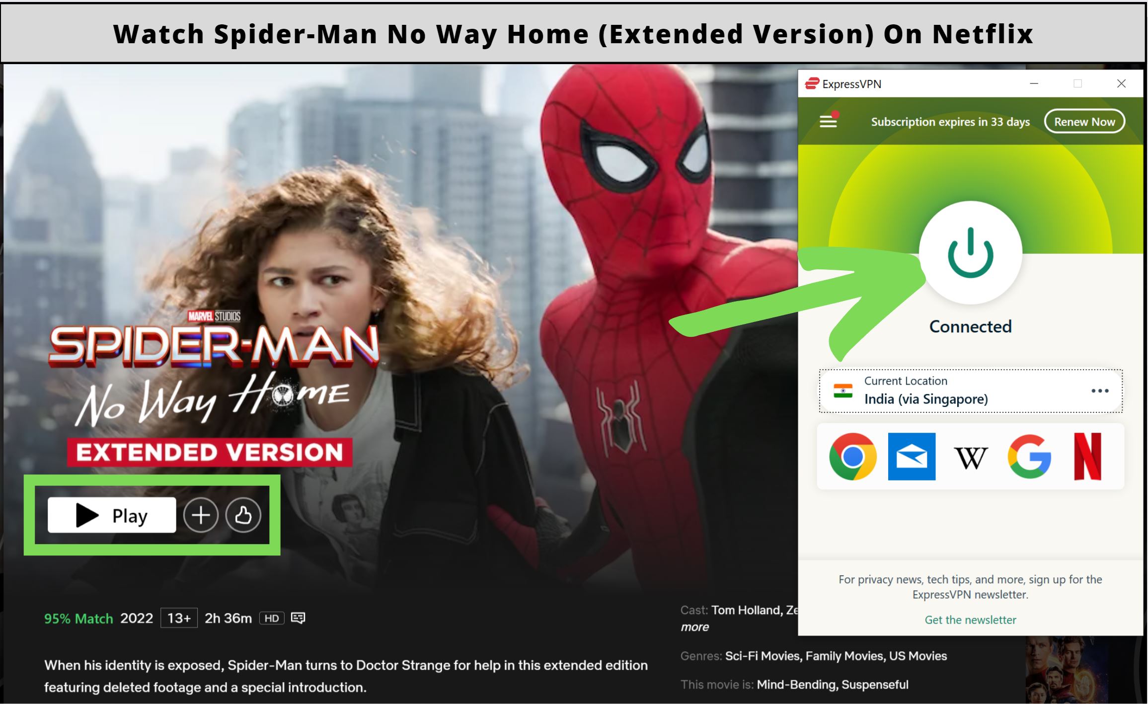 Is Spiderman No Way Home on Netflix?