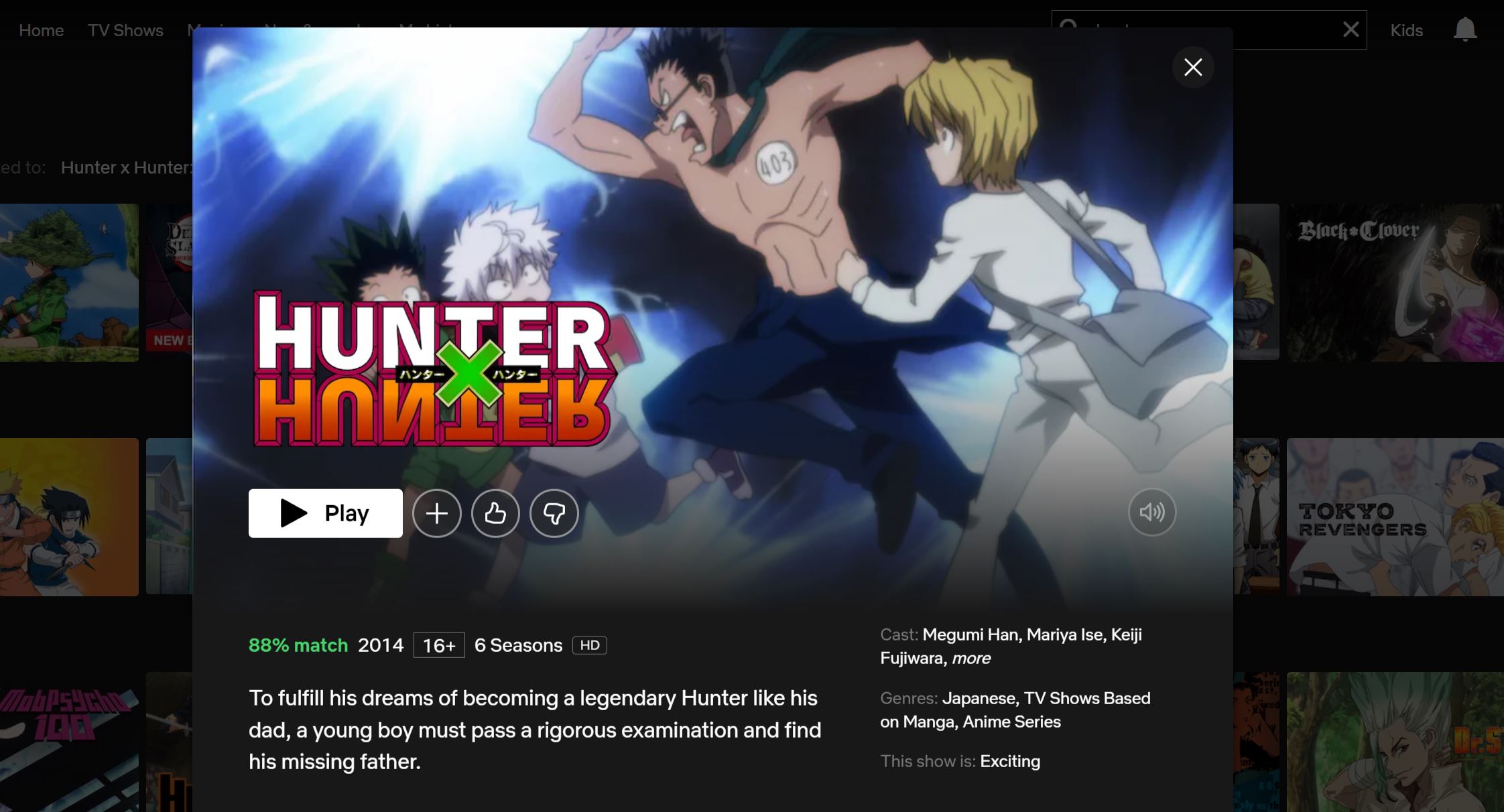 Hunter x Hunter on Netflix