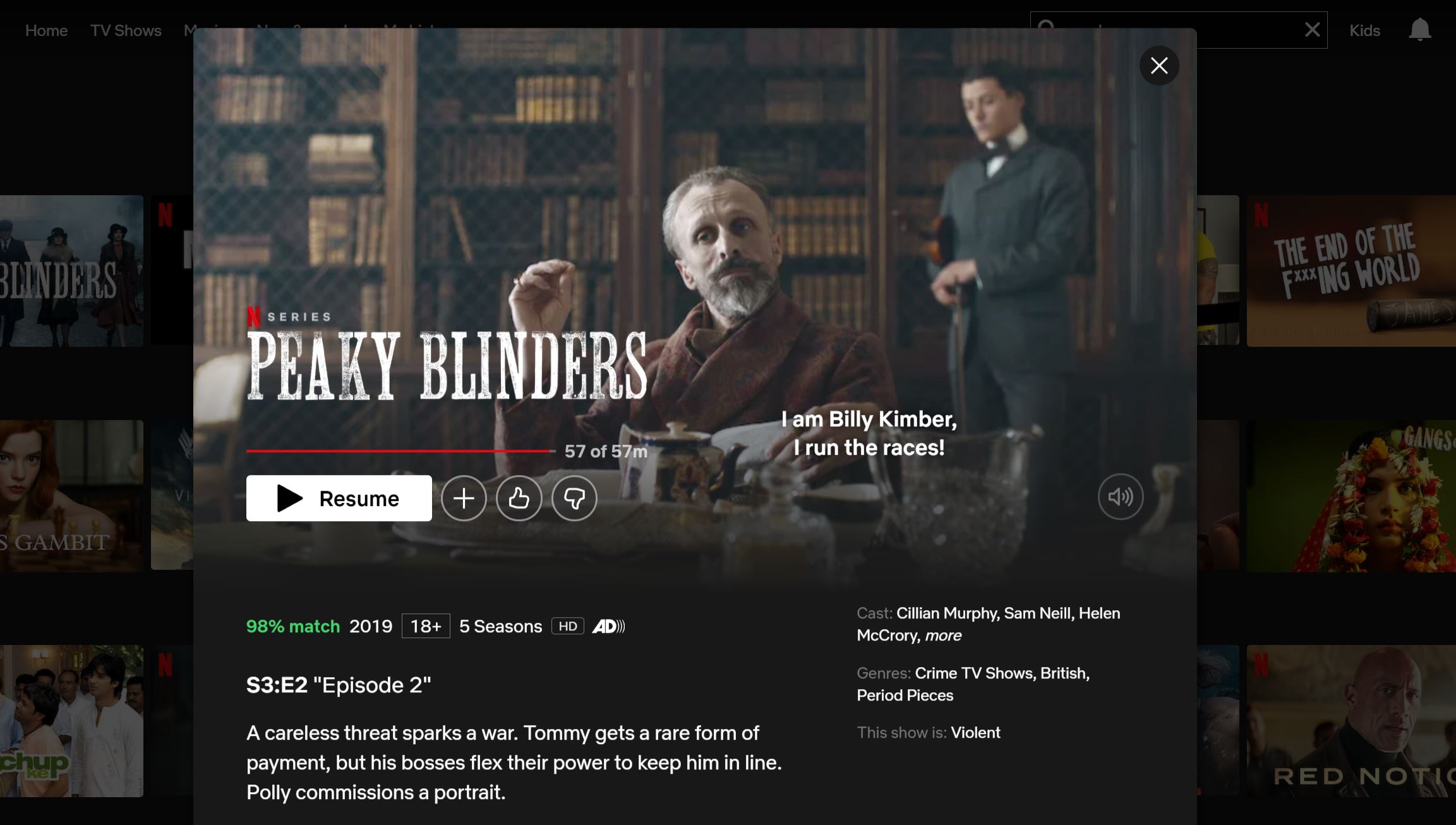 Peaky Blinders on Netflix US