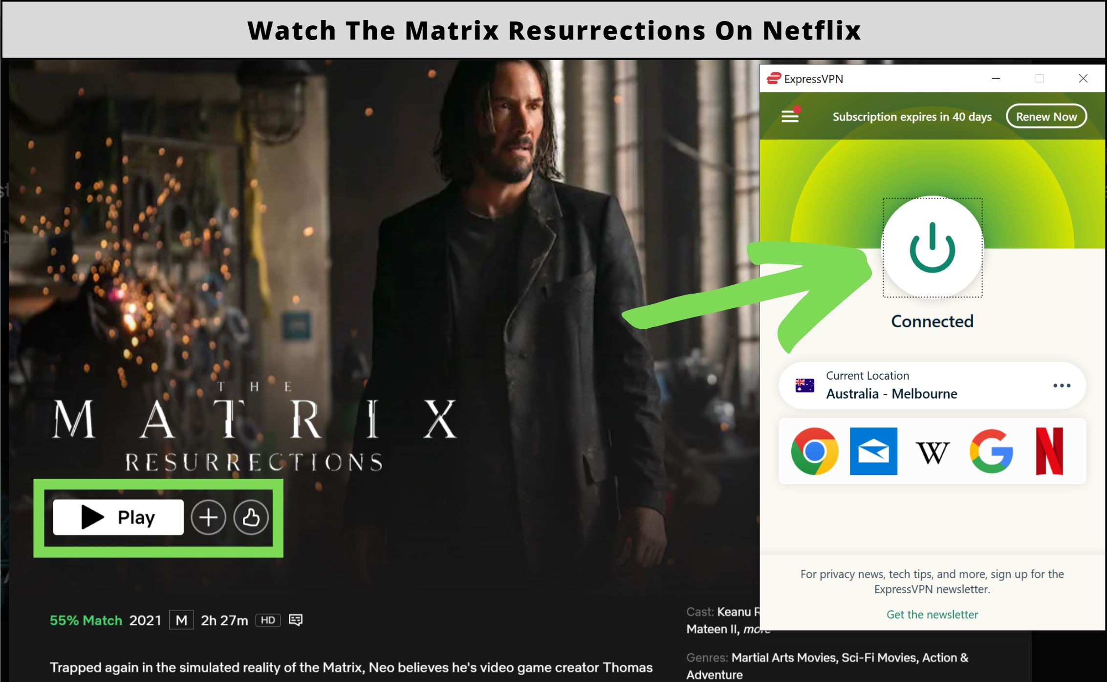 Is The Matrix Resurrections on Netflix?