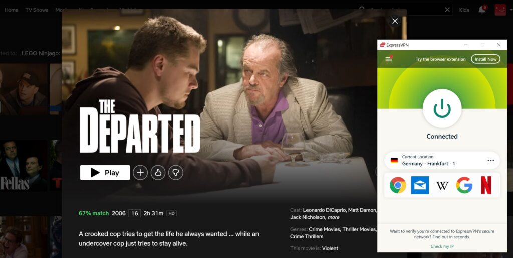 stream the departed Netflix