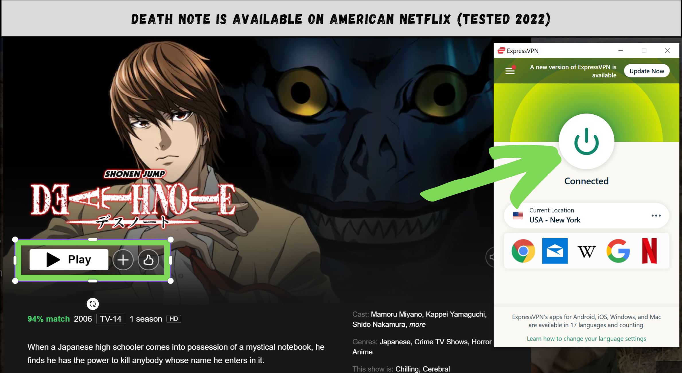 How To Watch Death Note On Netflix UK & Ireland [easy Steps]