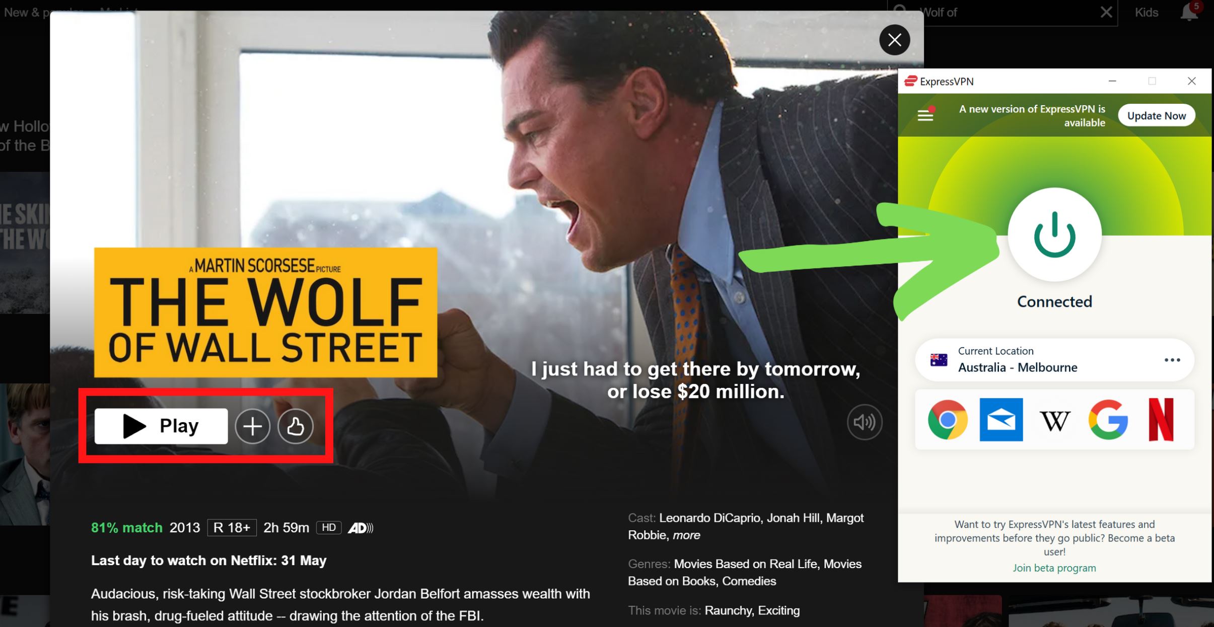 stream Watch Wolf of Wall Street netflix