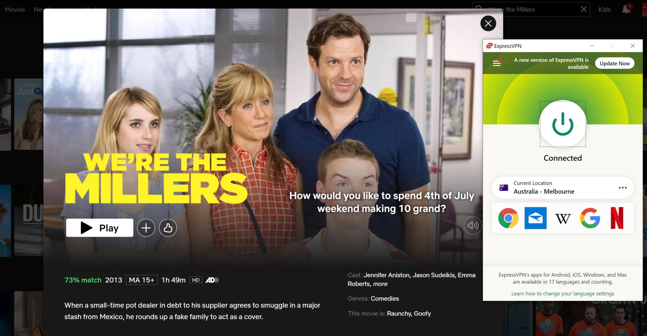 watch we are the millers netflix