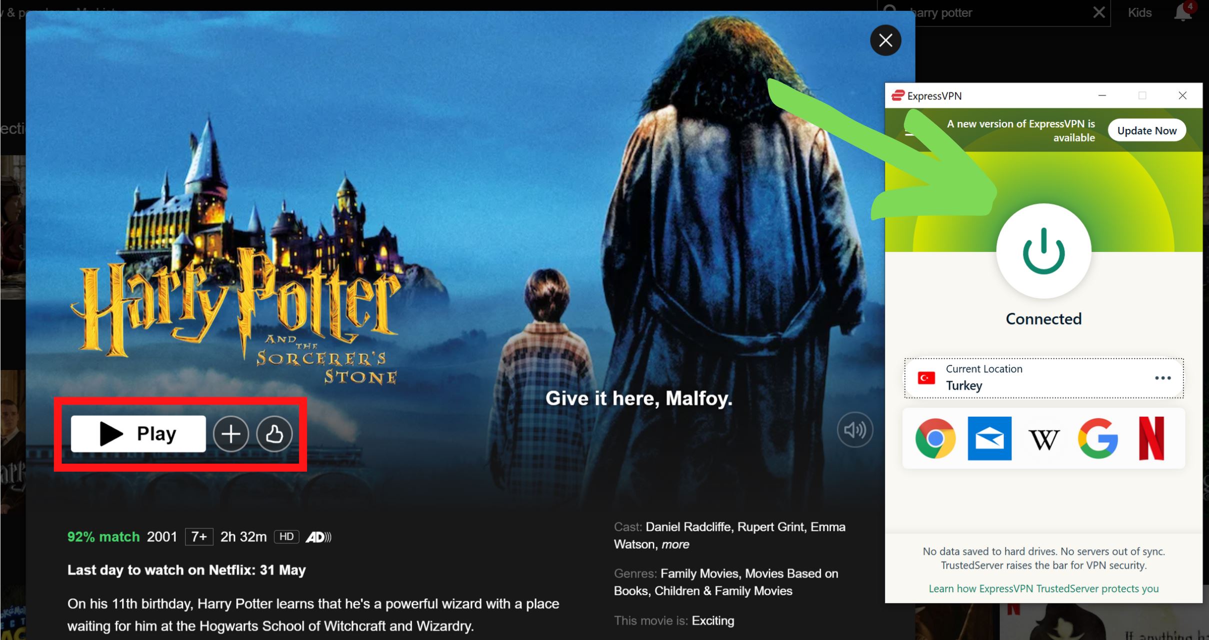 watch Harry Potter Netflix