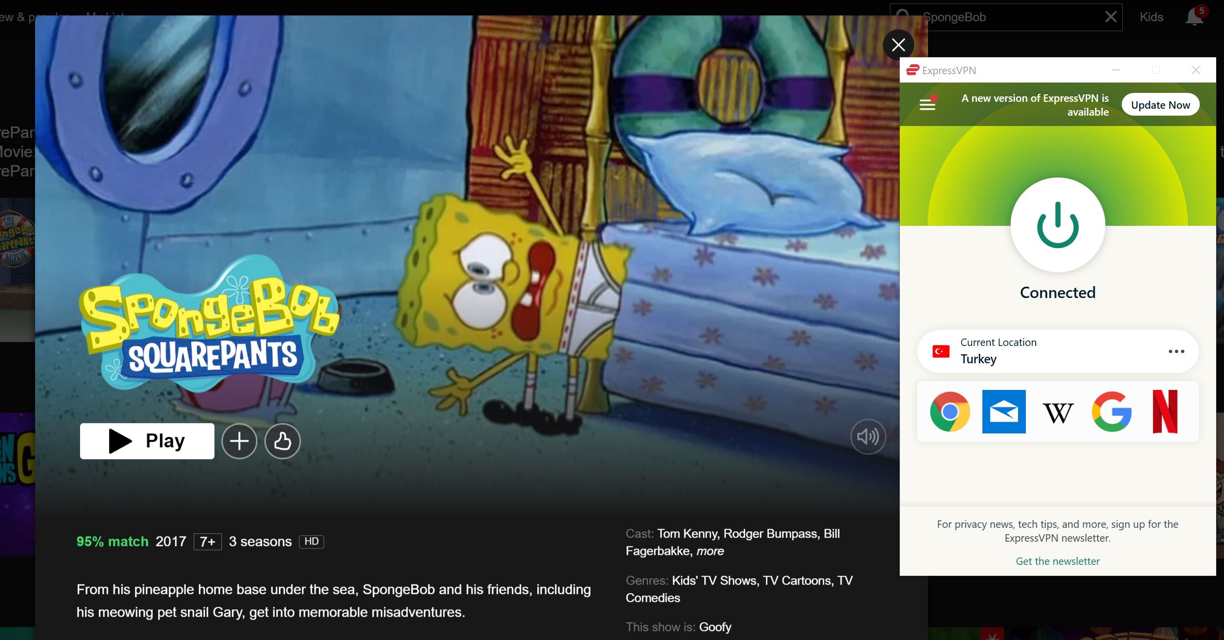 SpongeBob on Netflix