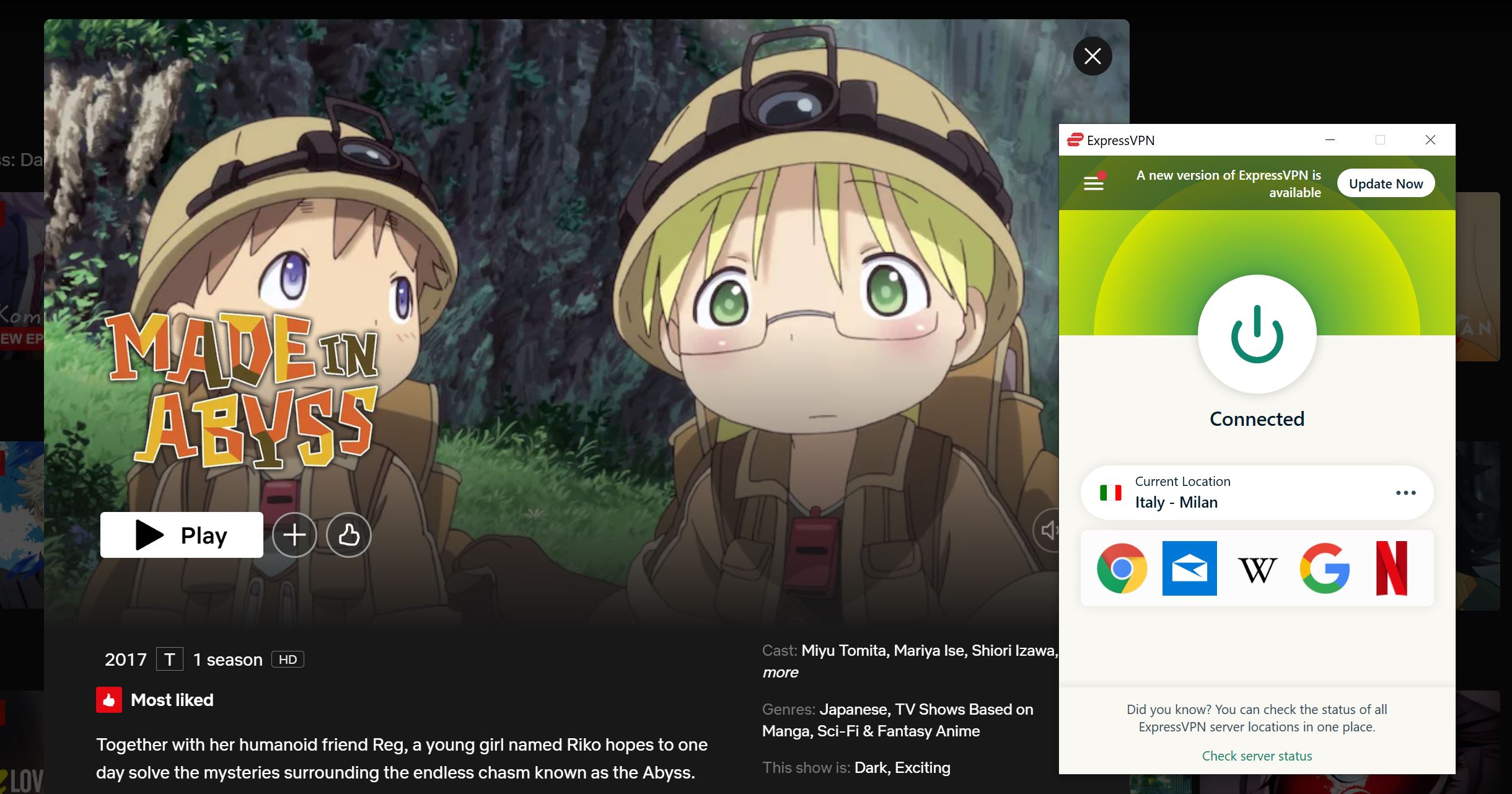 watch Made in Abyss Netflix