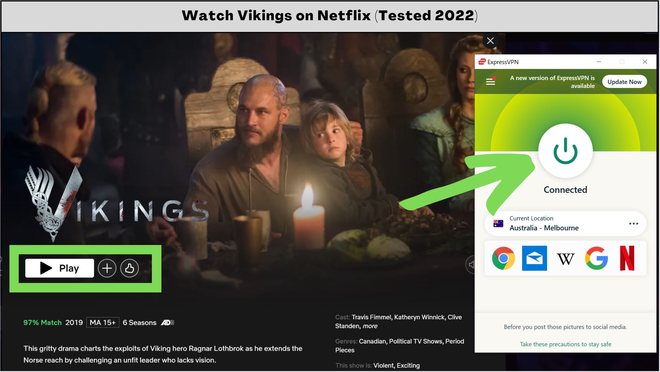watch Vikings on Netflix