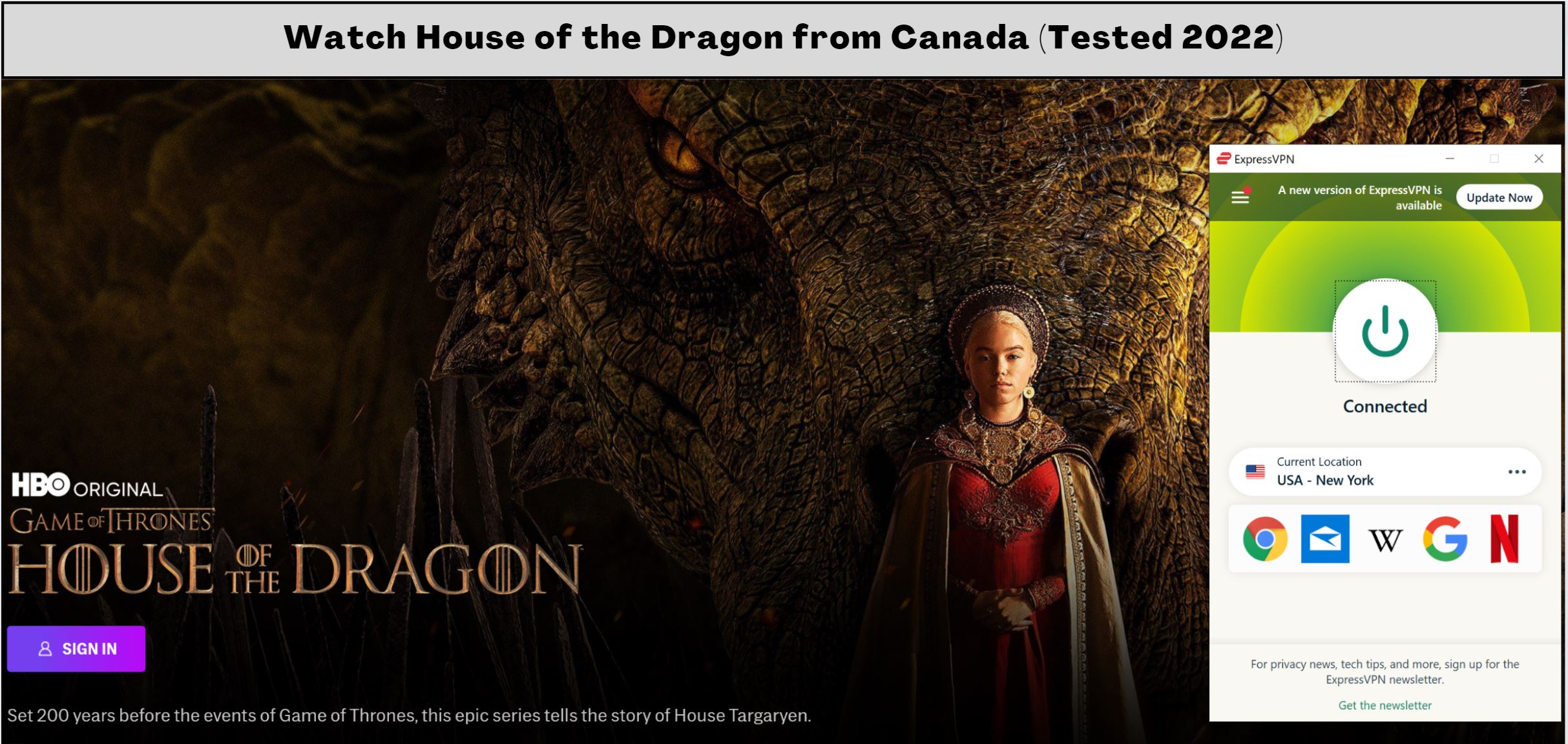 watch House of Dragon Canada