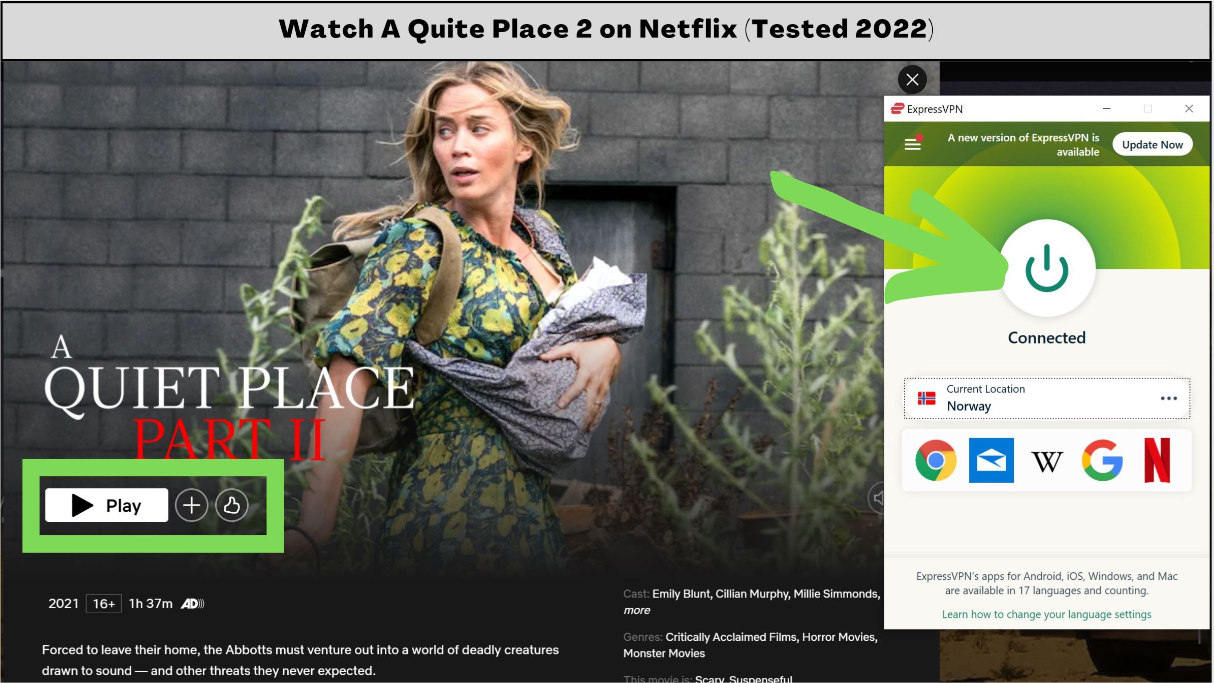 watch A Quite Place 2 on Netflix