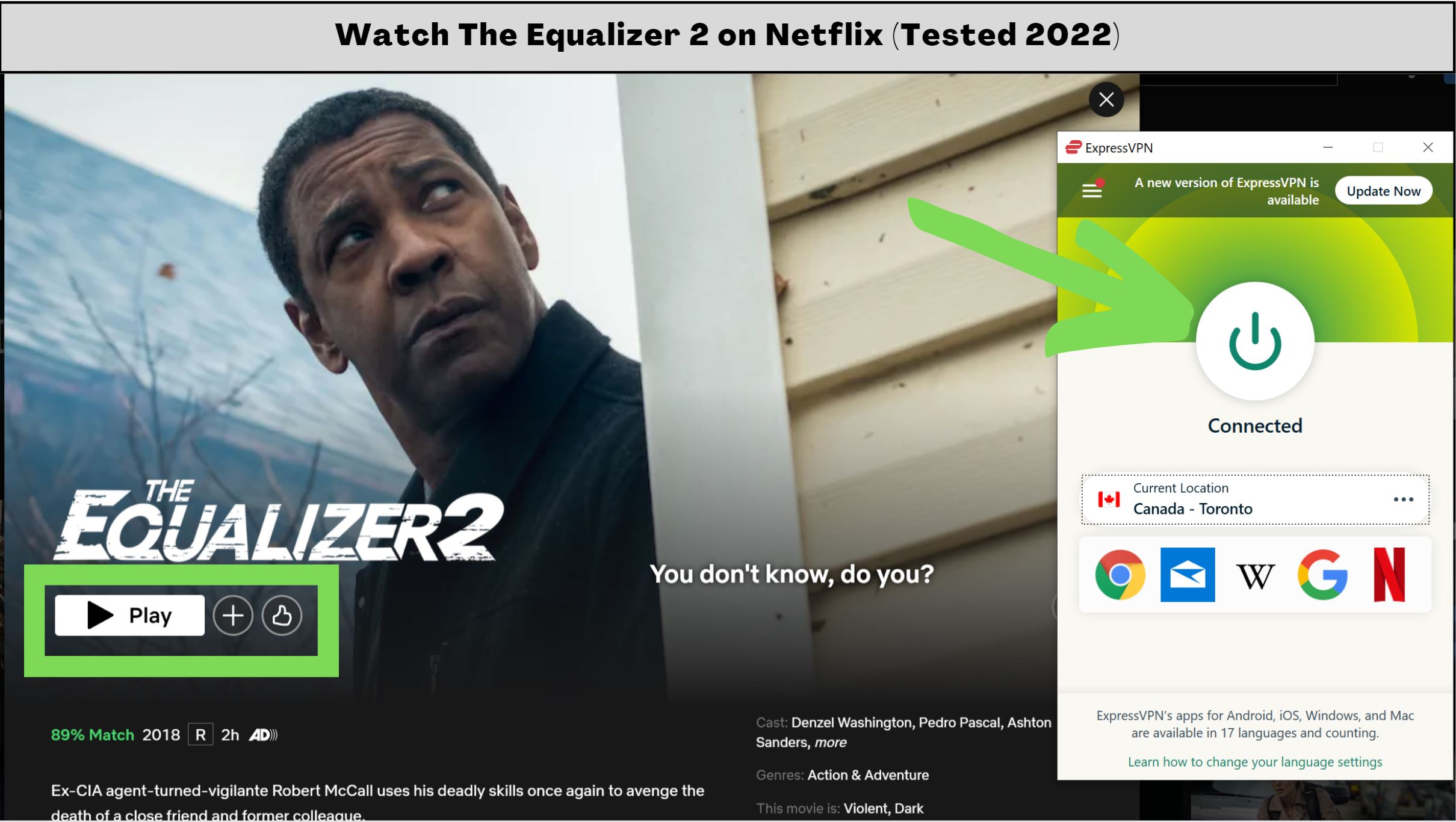 watch The Equalizer 2 on Netflix