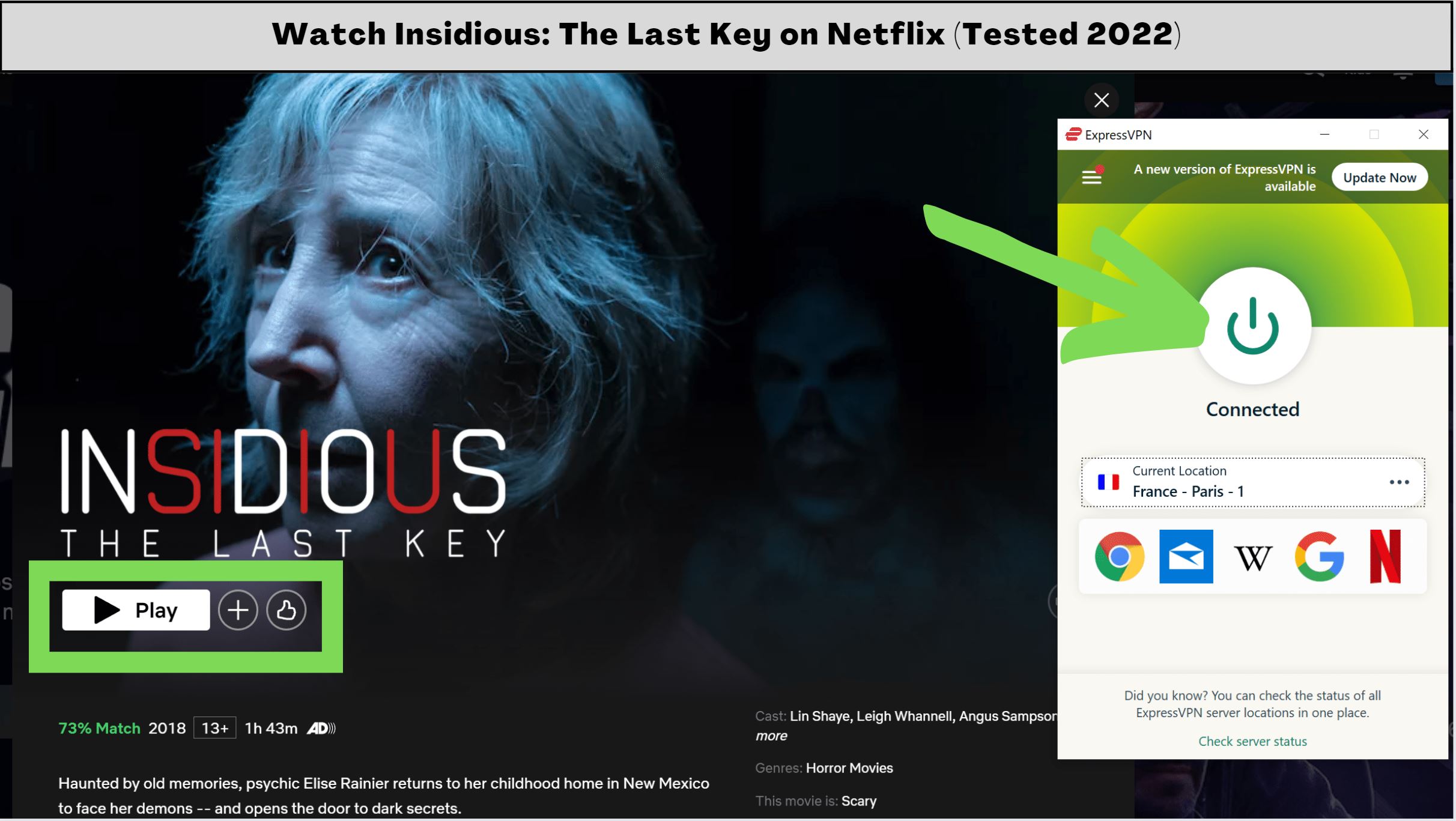 Insidious: The Last Key on Netflix