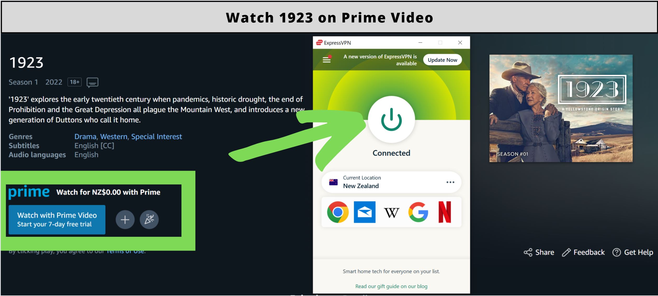 watch 1923 on Prime video