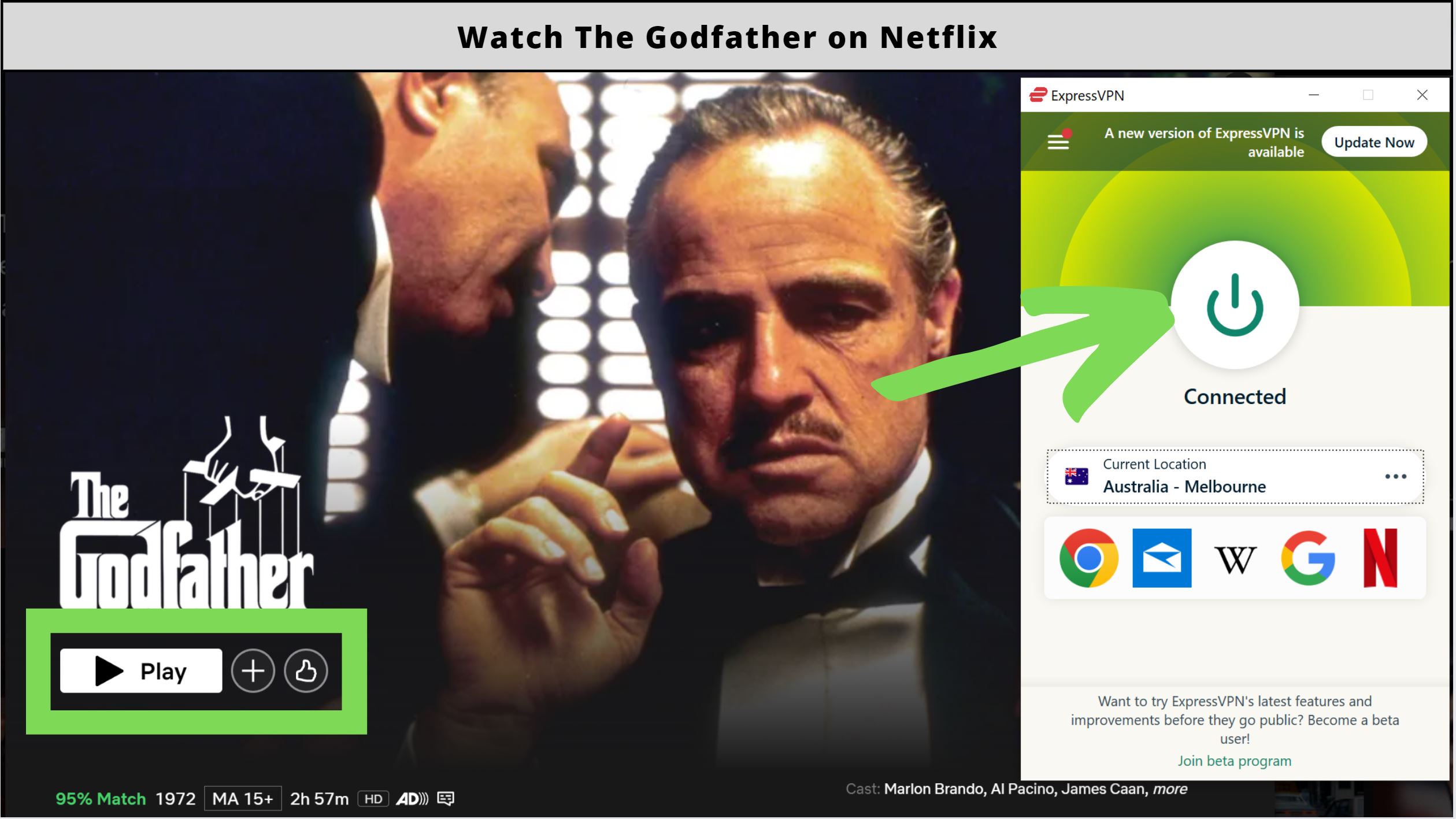 Is The Godfather on Netflix