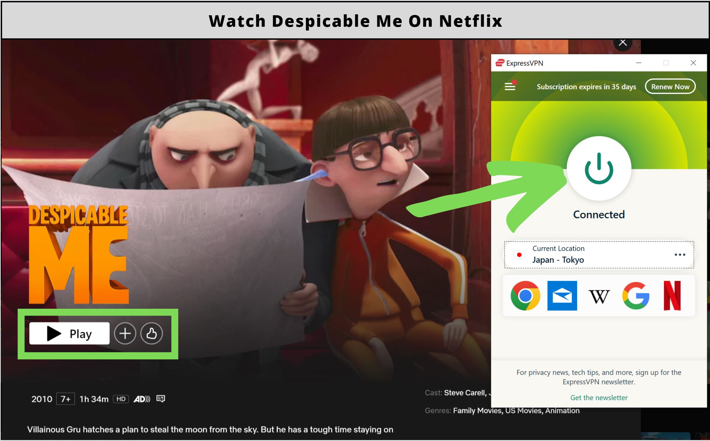 Watch Despicable Me on Netflix?