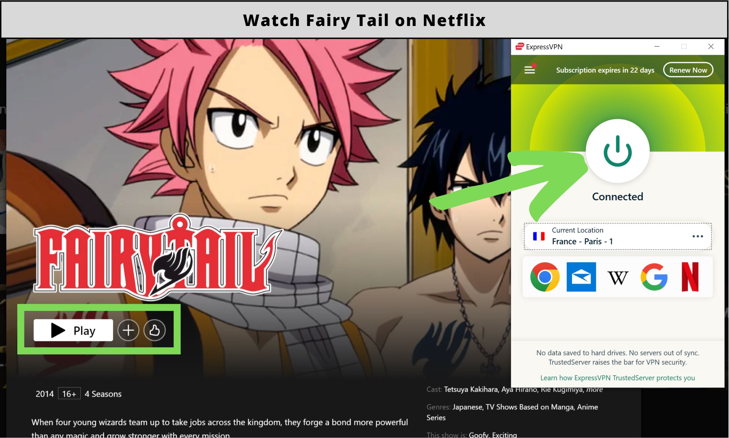 Is Fairy Tail on Netflix in 2023?