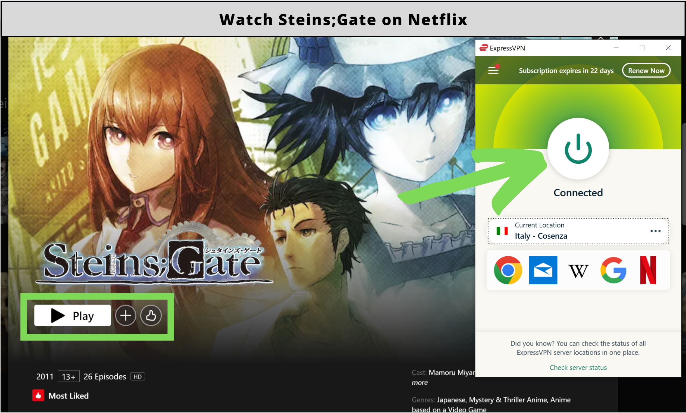 Is Steins;Gate on Netflix in 2023?