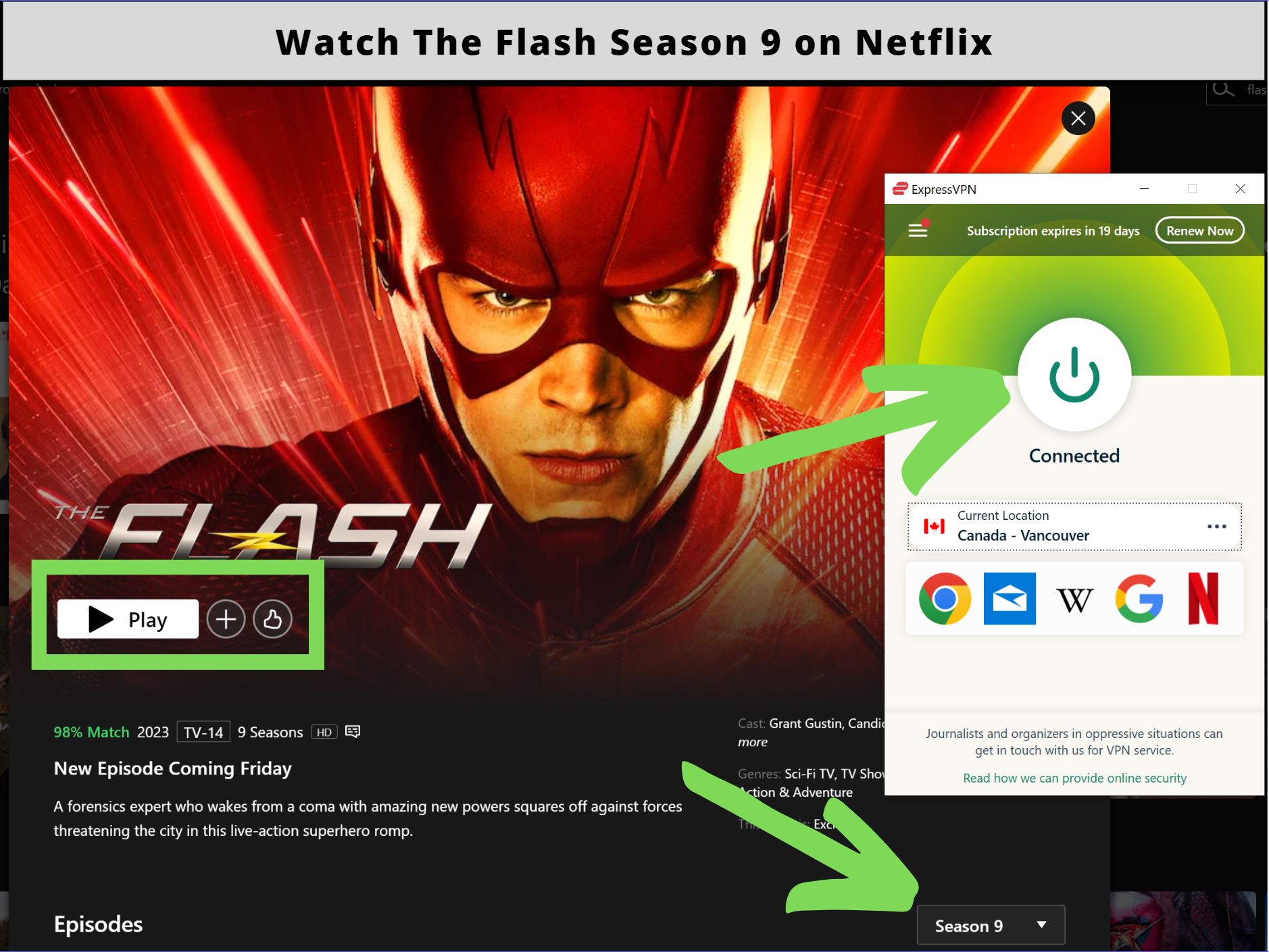 Is The Flash Season 9 on Netflix?