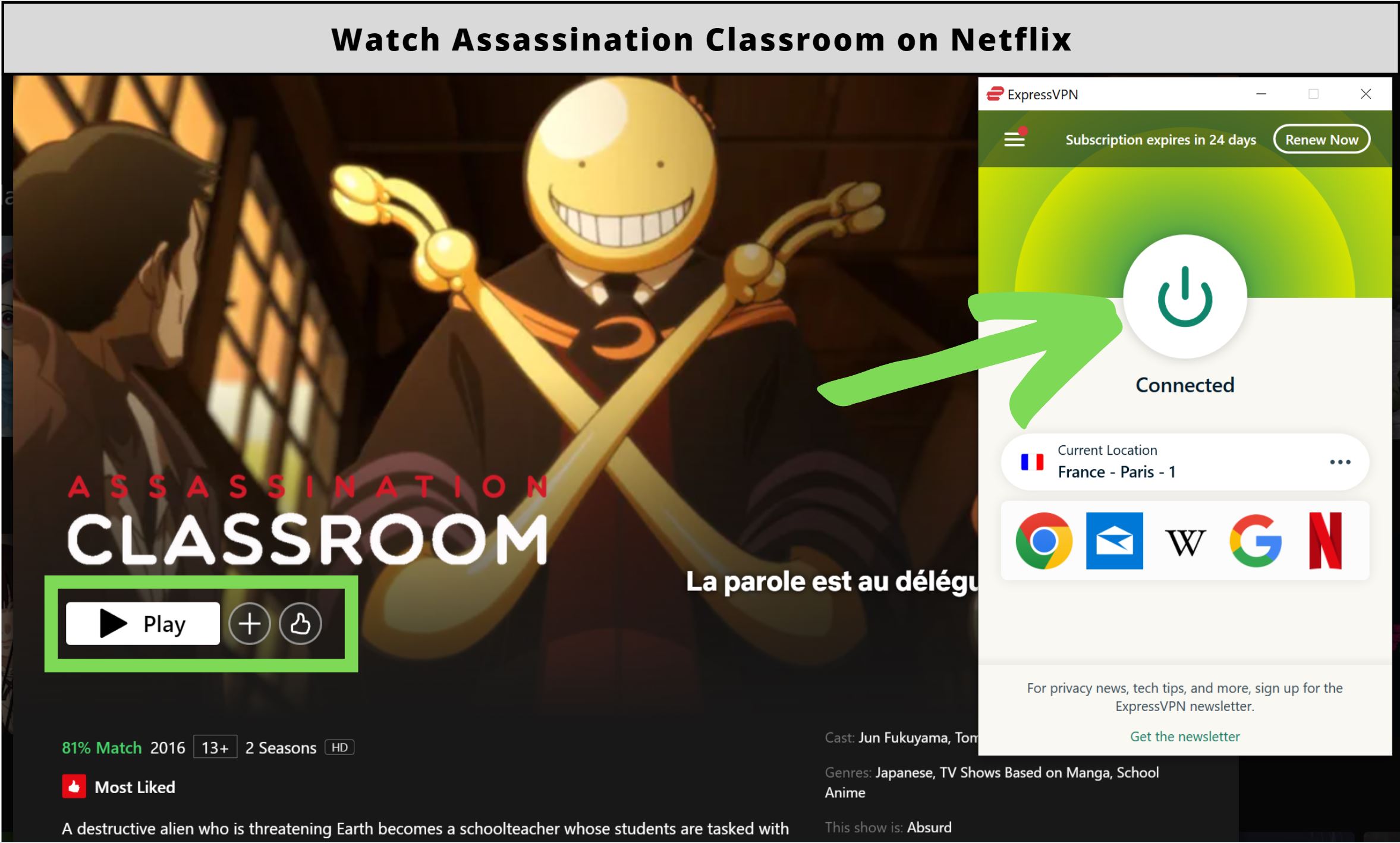 Is Assassination Classroom on Netflix in 2023?