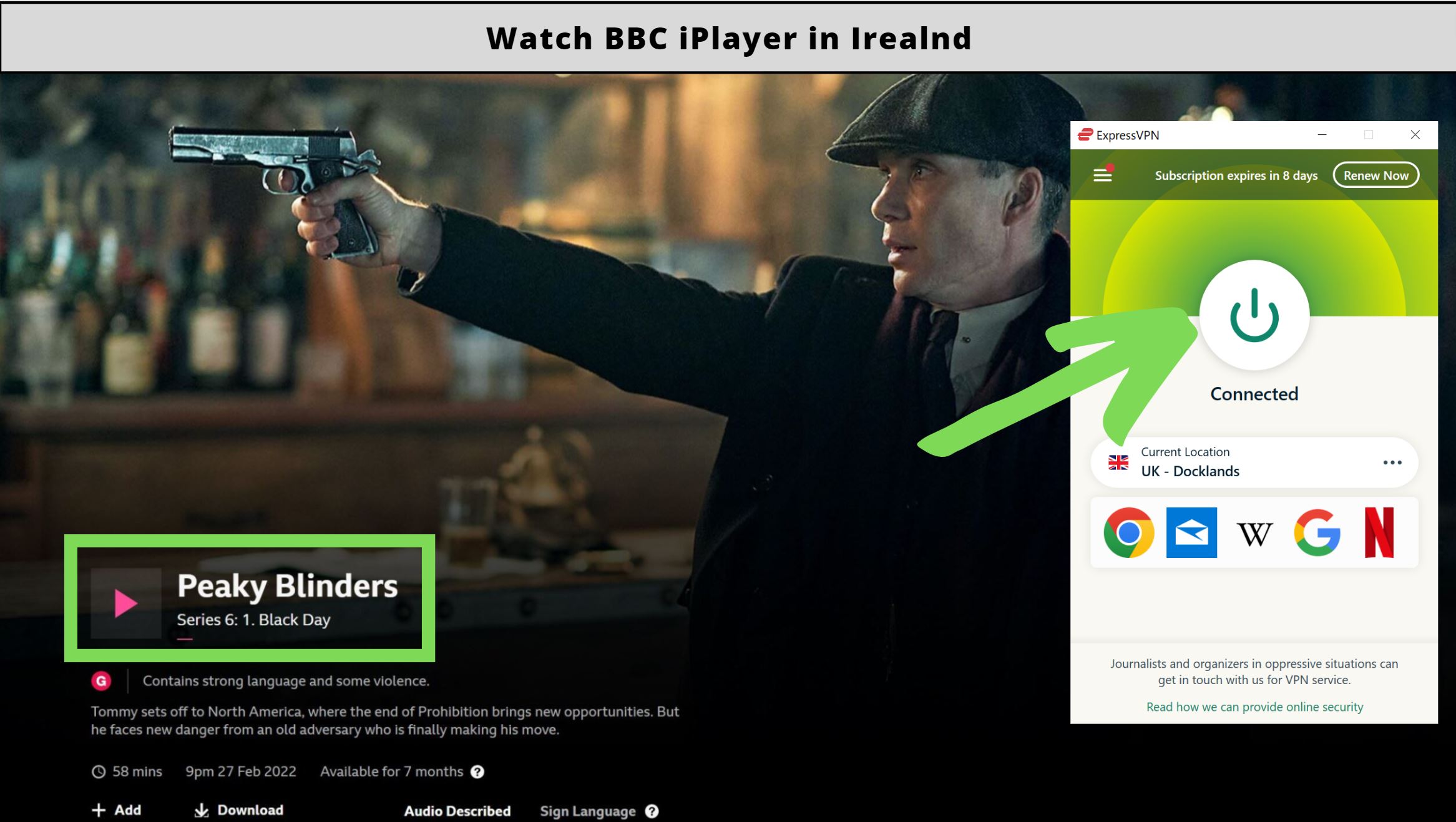 Access BBC iPlayer in Ireland