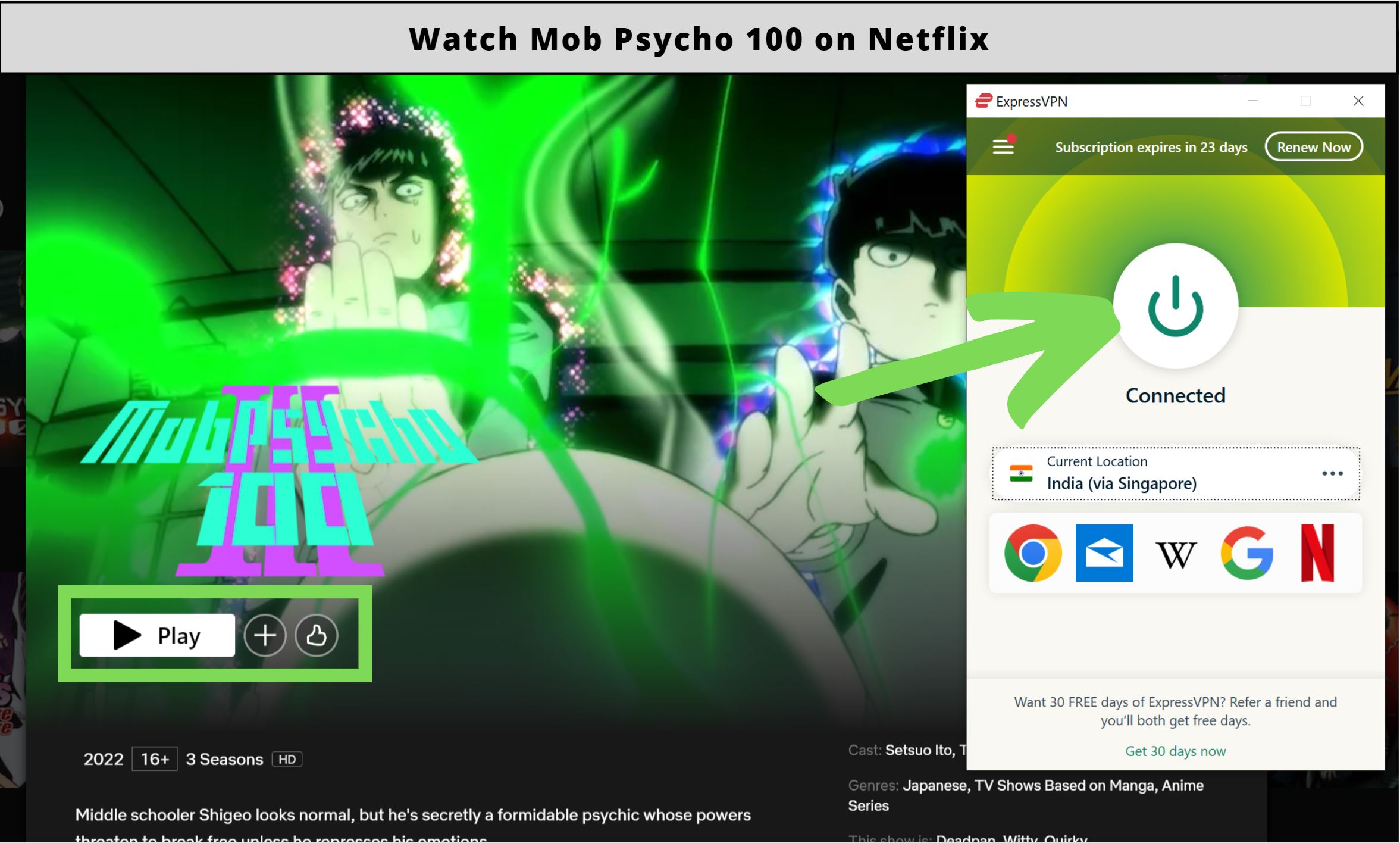 Is Mob Psycho 100 on Netflix?