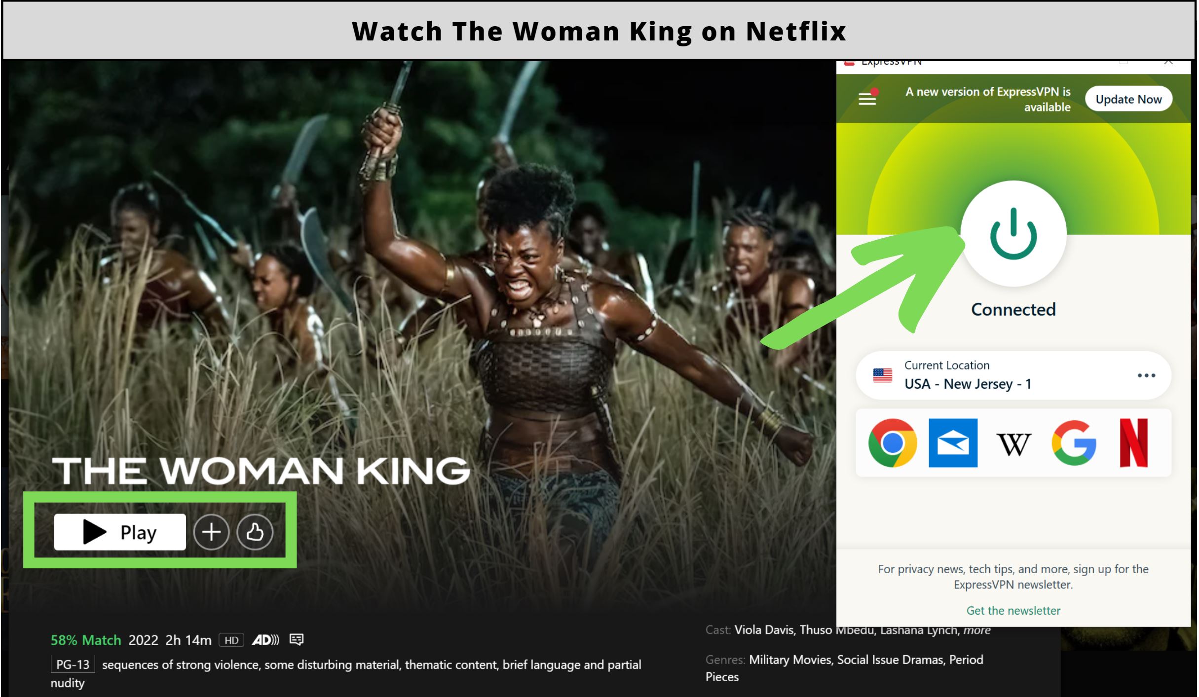 Is The Woman King on Netflix?
