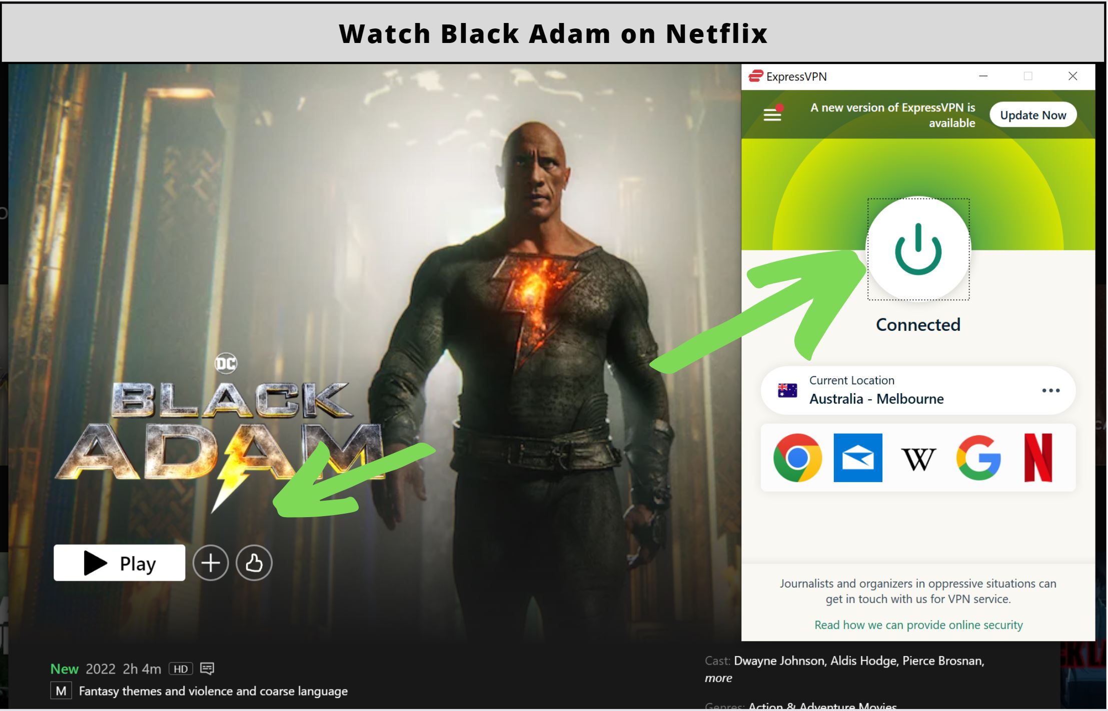 How to watch Black Adam on Netflix in 2023?