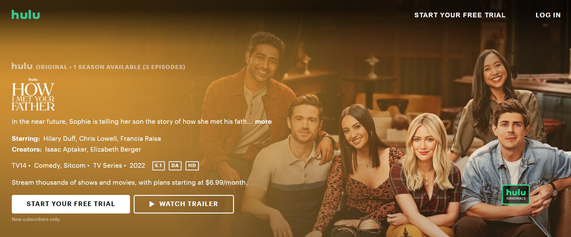 how i met your father hulu canada