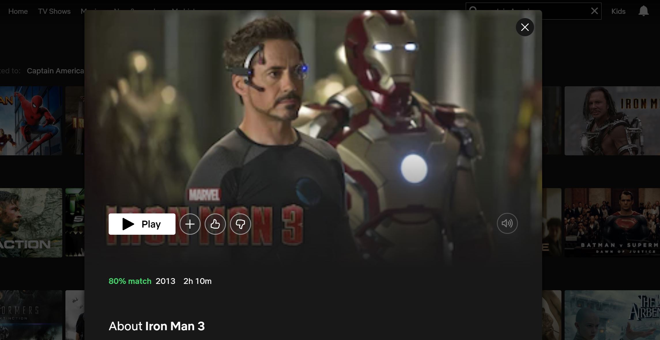 Iron Man 3 Netflix