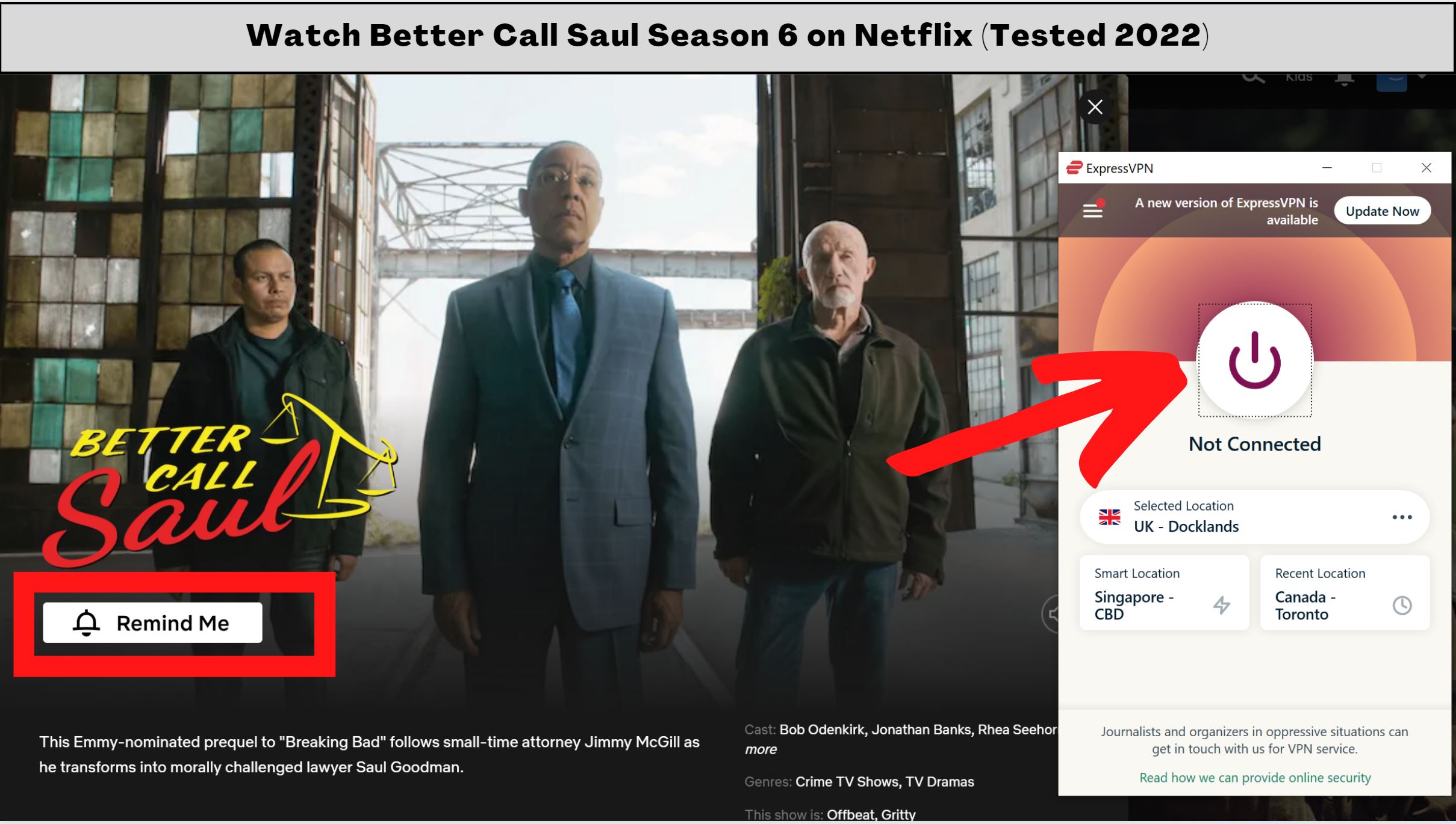 Better call saul S6 Netflix canada