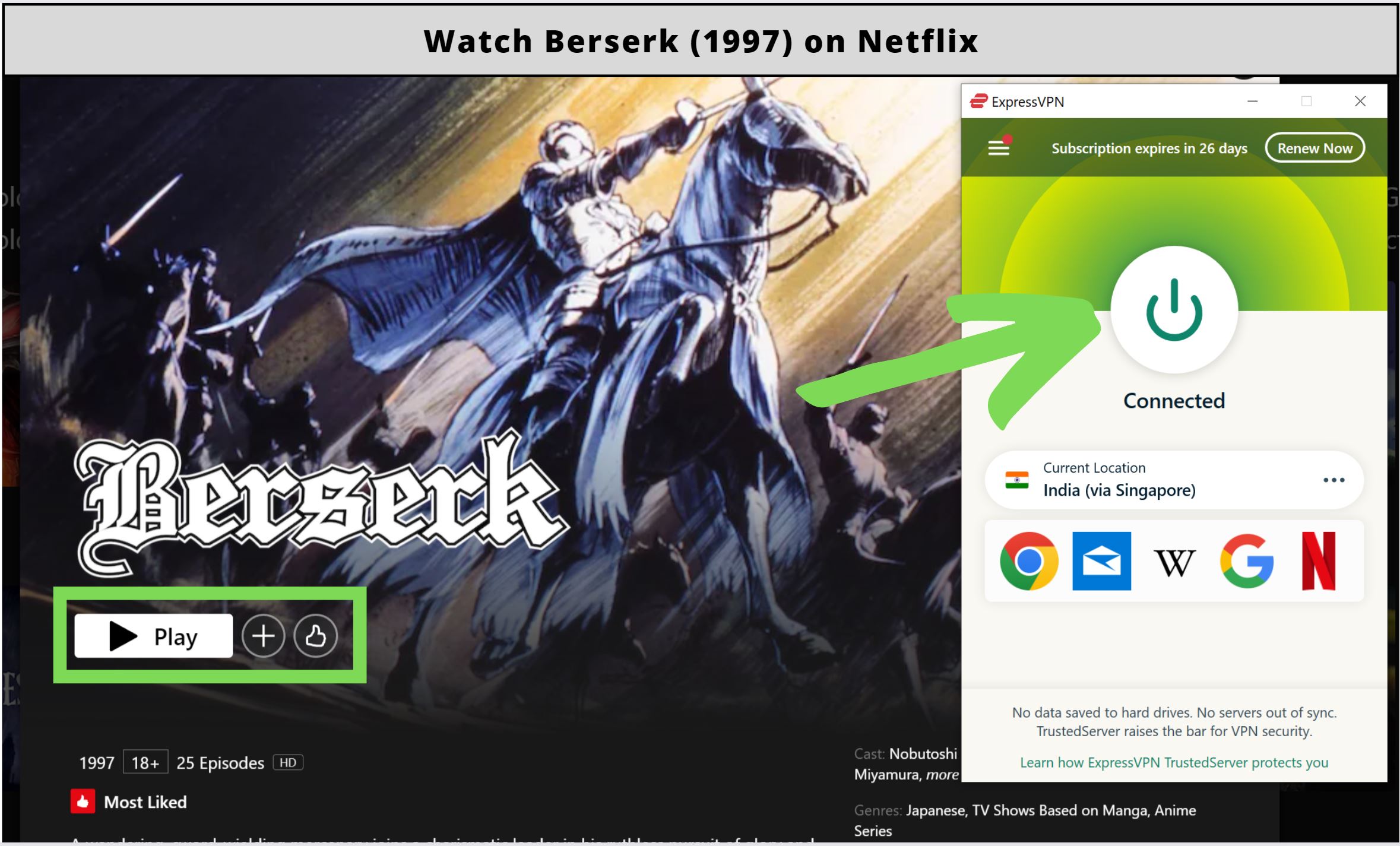 Is Berserk on Netflix in 2023?