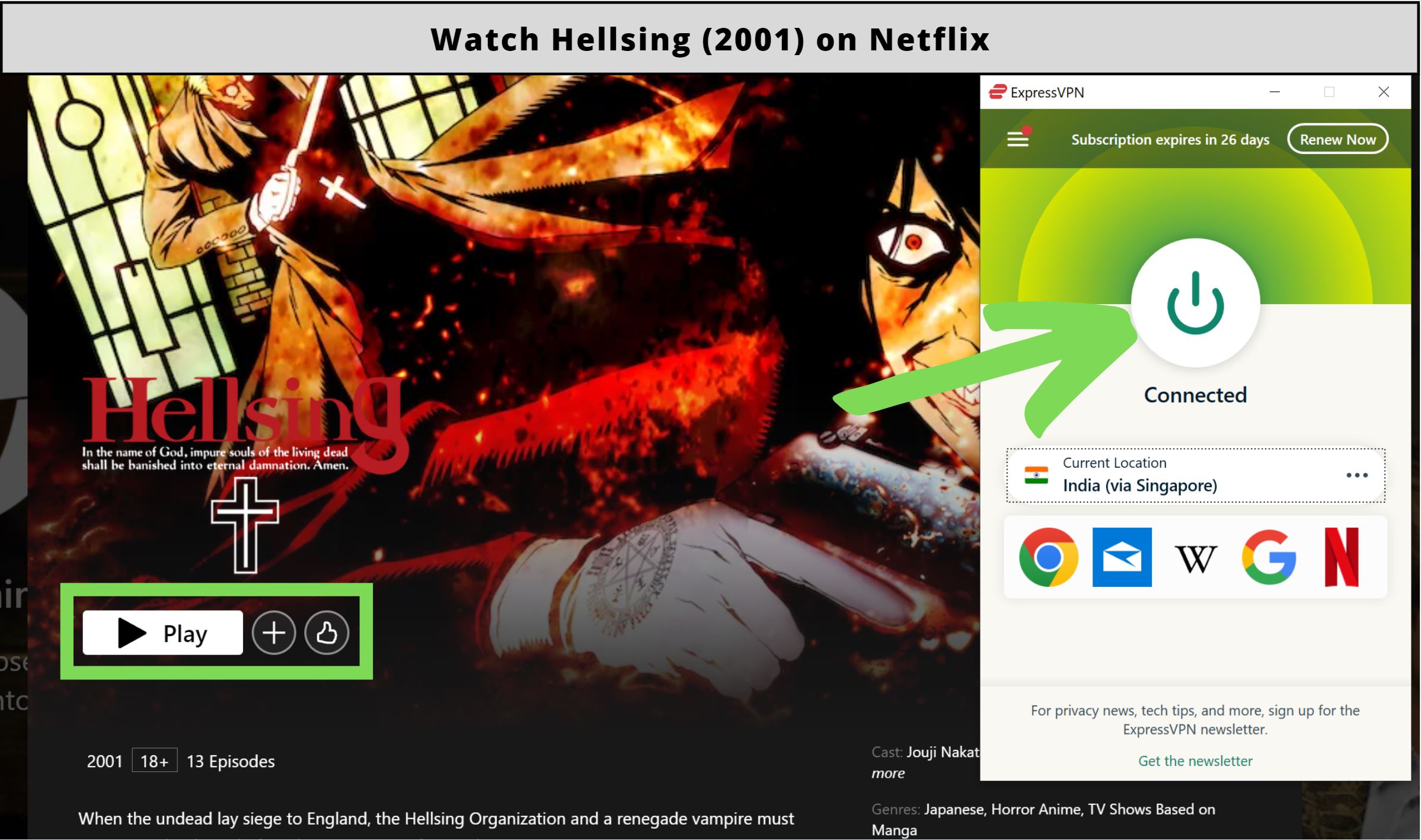 Is Hellsing on Netflix in 2023?