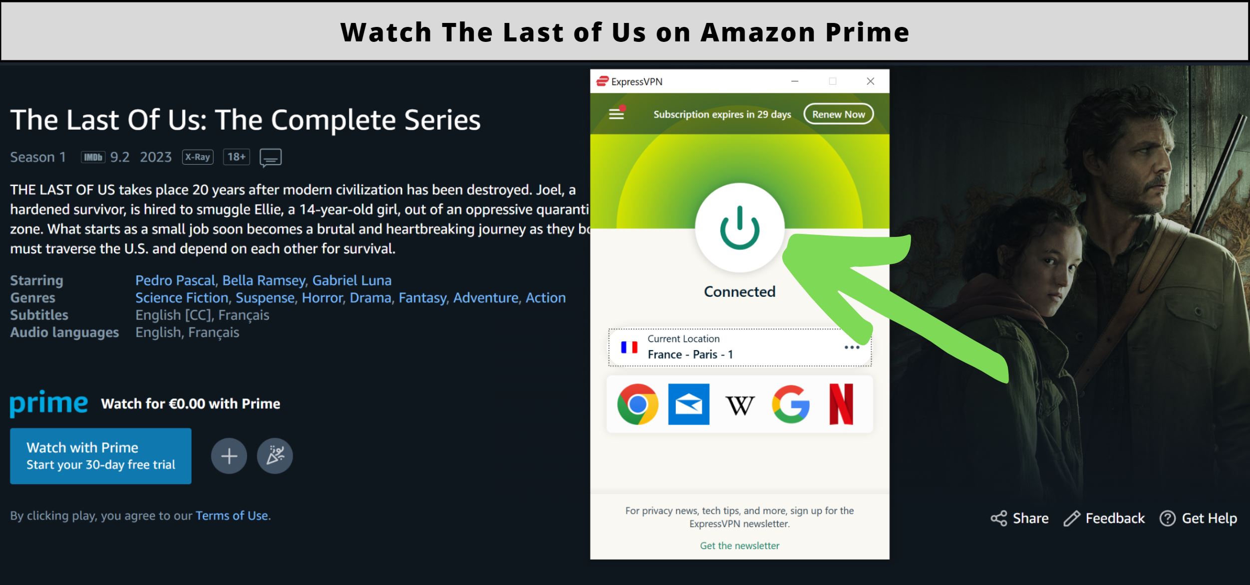 Is The Last of Us on Prime Video| How to watch The Last of Us on Amazon Prime From Canada or the United States