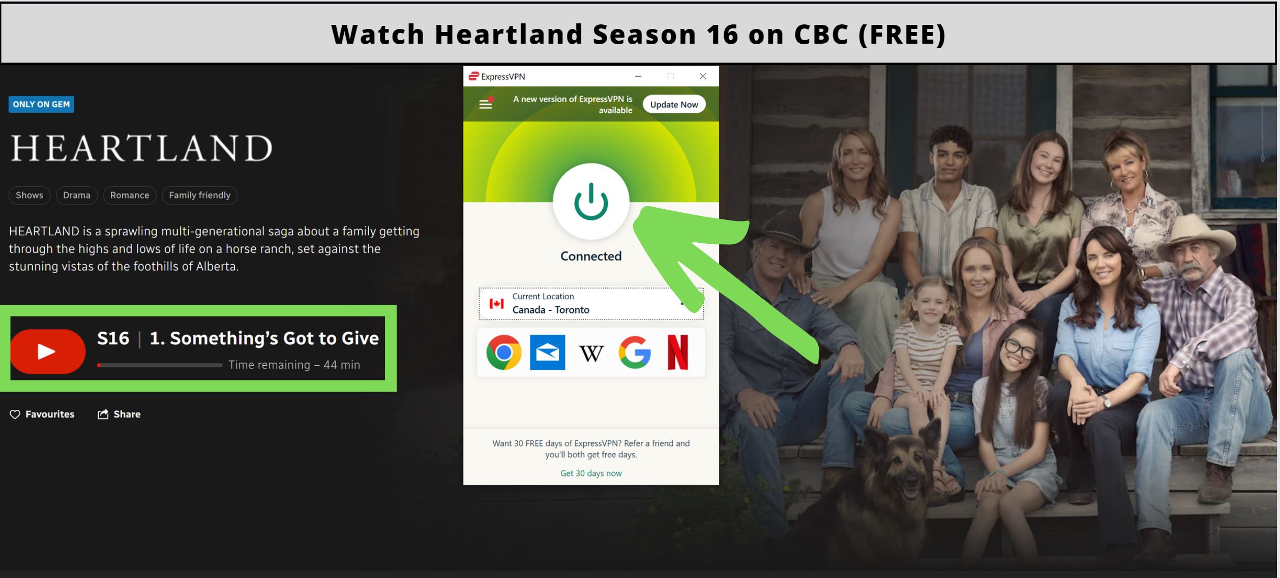 watch Heartland Season 16 for free?