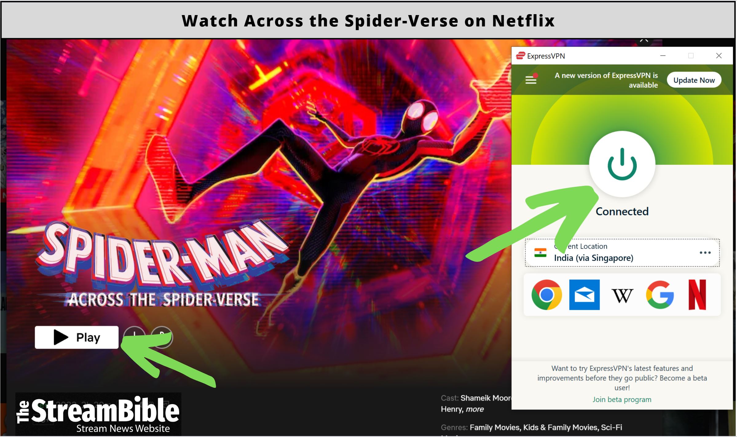 watch Spider-Man: Across the Spider-Verse on Netflix?
