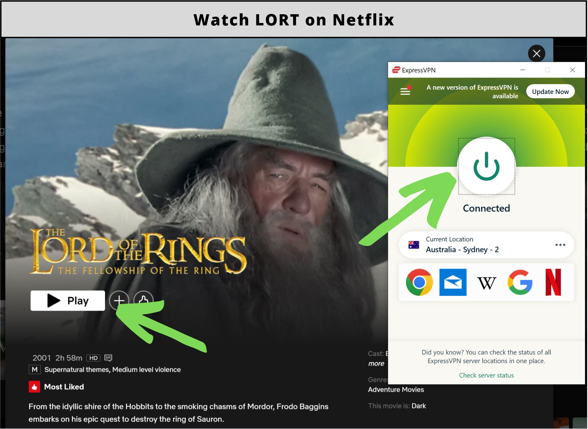 Lord of the Rings: The Fellowship of the Ring is now on Netflix