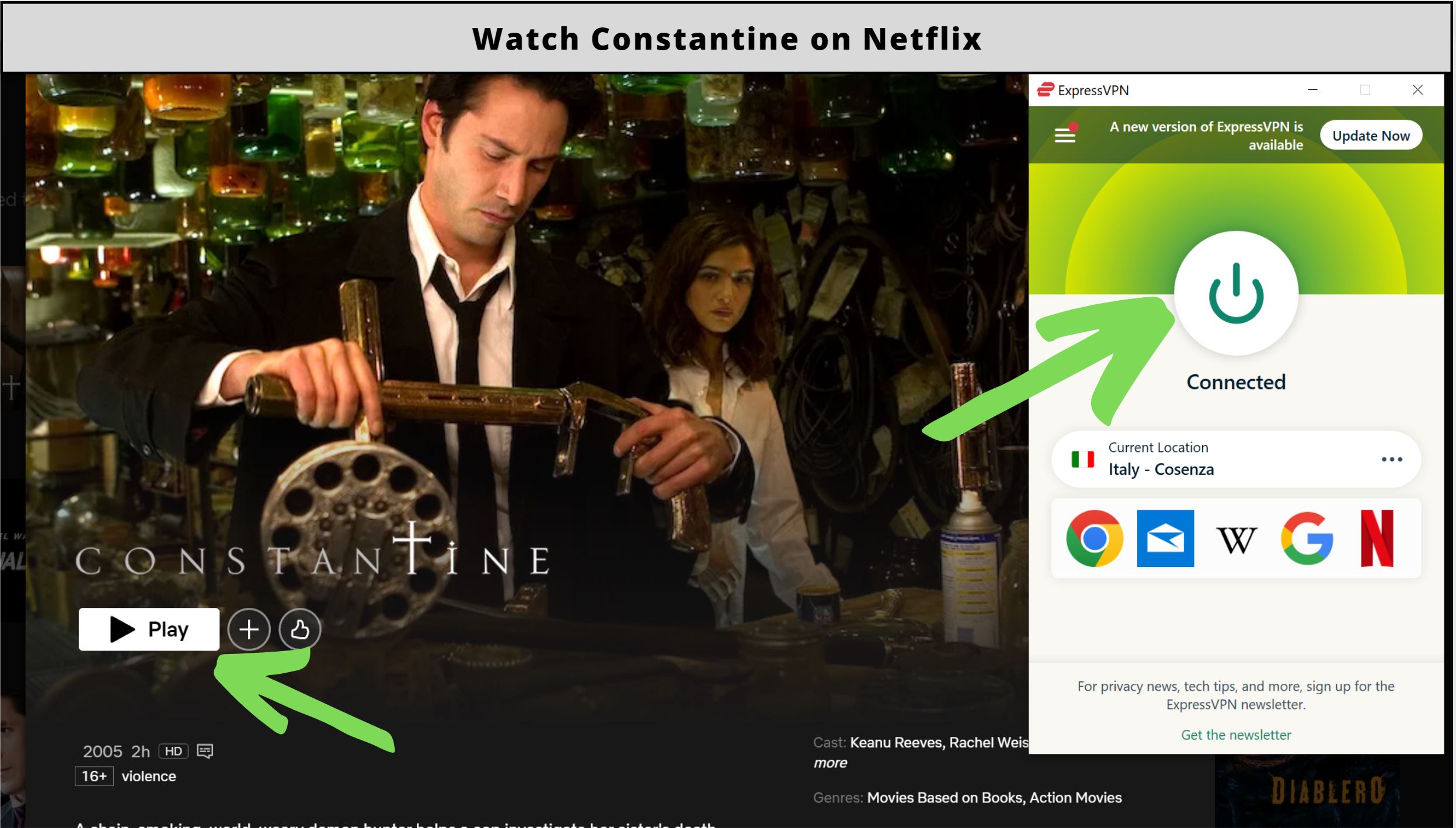 Is Constantine on Netflix?