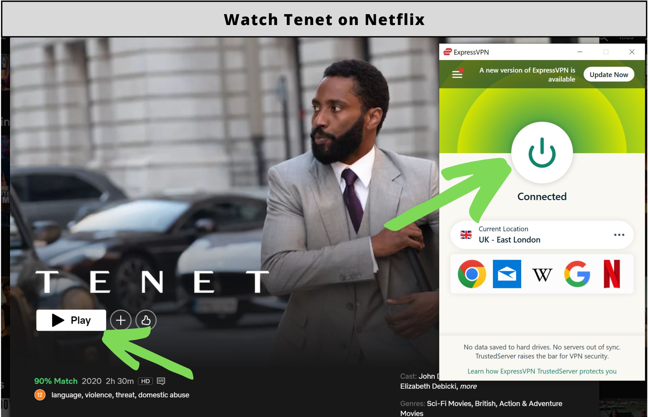 watch Tenet on Netflix in 2023|