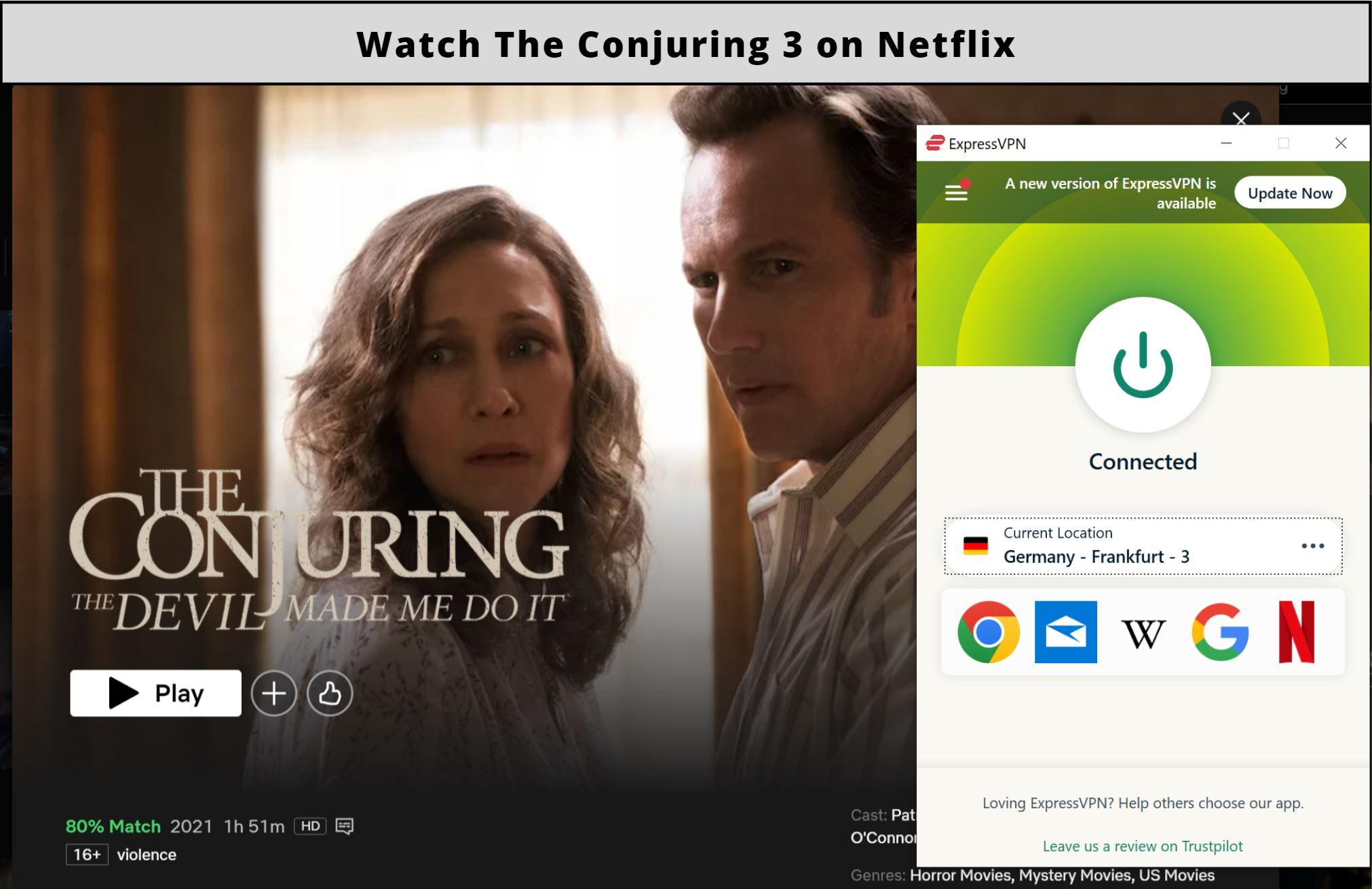 watch The Conjuring 3 on Netflix