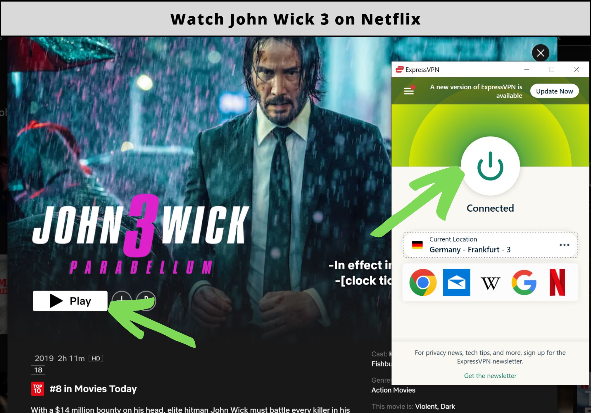 How to Watch John Wick 3 - Parallebum on Netflix?