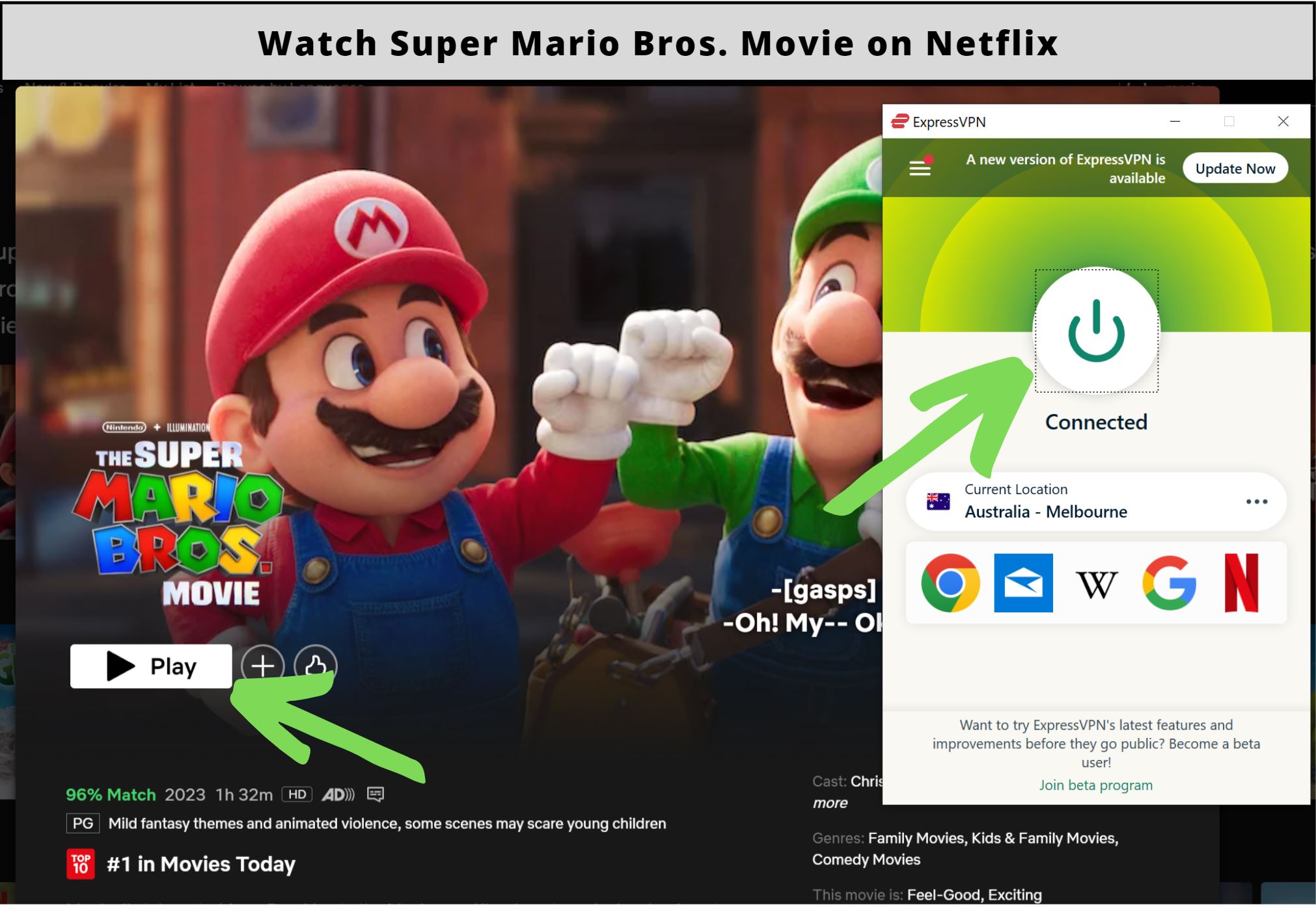 How to watch The Super Mario Bros. Movie on Netflix?