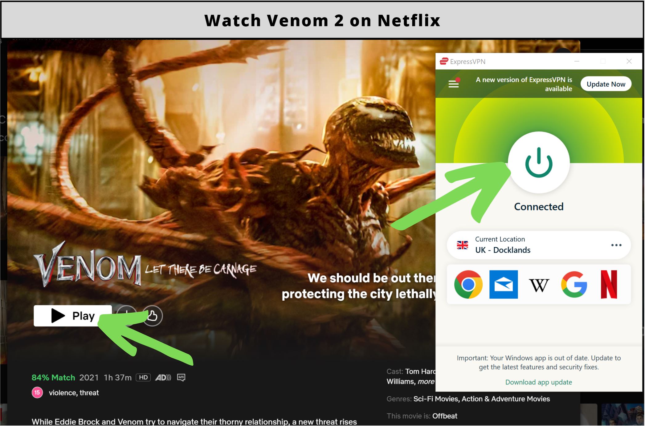 How to watch Venom 2 on Netflix