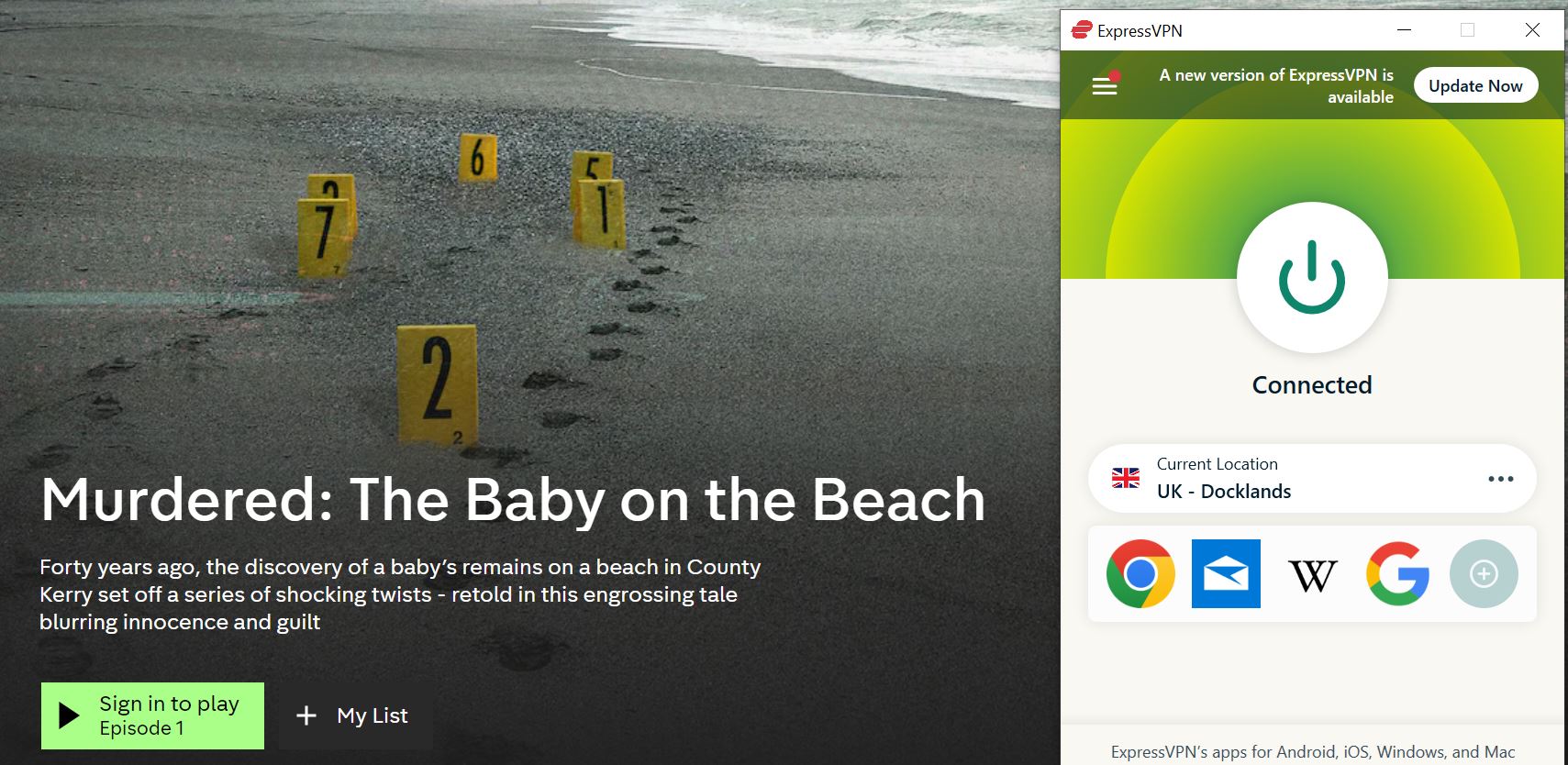 how to watch Murdered: The Baby on the Beach free